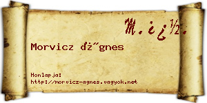 Morvicz Ágnes névjegykártya
